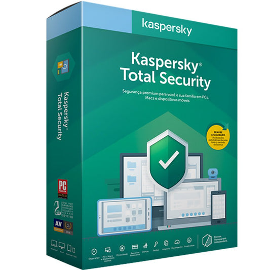Kaspersky Total Security - Licença - 03 PCs - 01 Ano - Ative Agora!